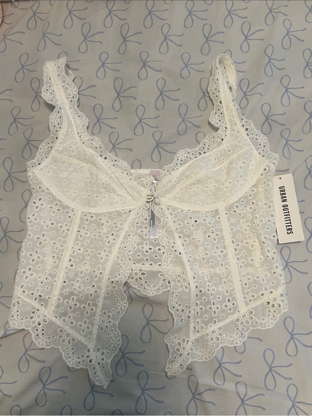 Urban Outfitters White Eyelet Lace Bralette/ Tank Top